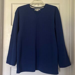 Geoffrey Beene Blue V-Neck Sweater
